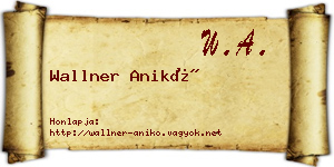 Wallner Anikó névjegykártya